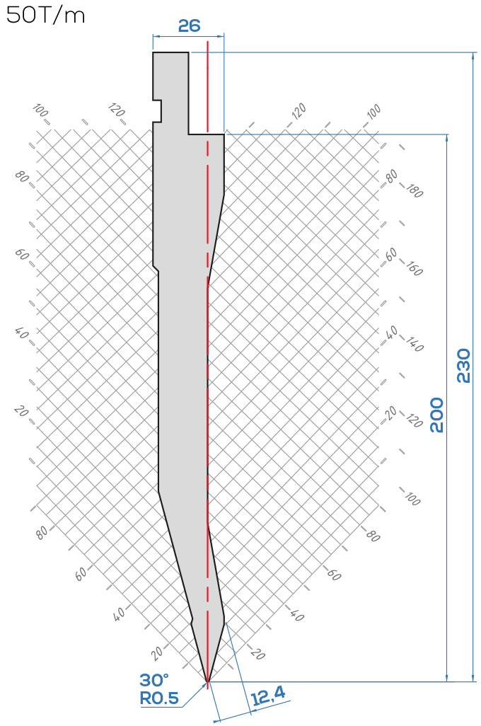 Lame Amada 10292/30° <br>H.utile 200 mm