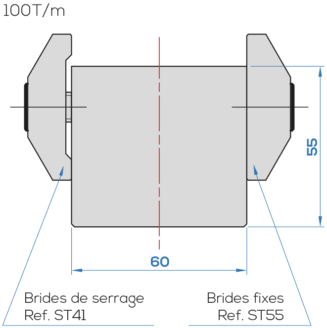 Réhausse Amada 40.55<br>pour matrice