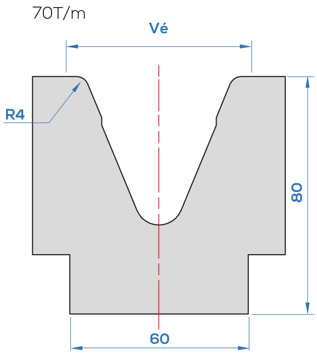 Matrice Amada à 45° <br>Vé 32, 40, 50, 63 et 80