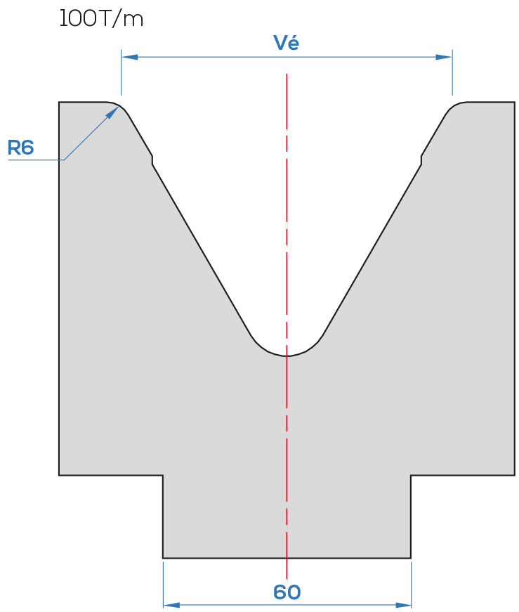 Matrice Amada à 60° <br>Vé 50, 63 et 80