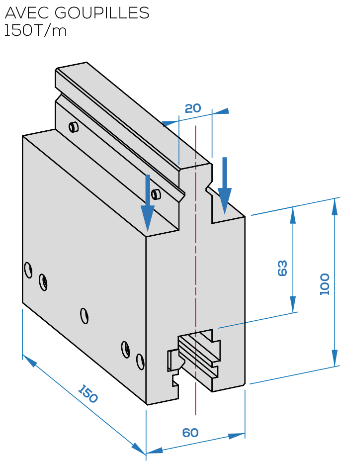 Réhausse Trumpf - Wila<br>H. 100 mm