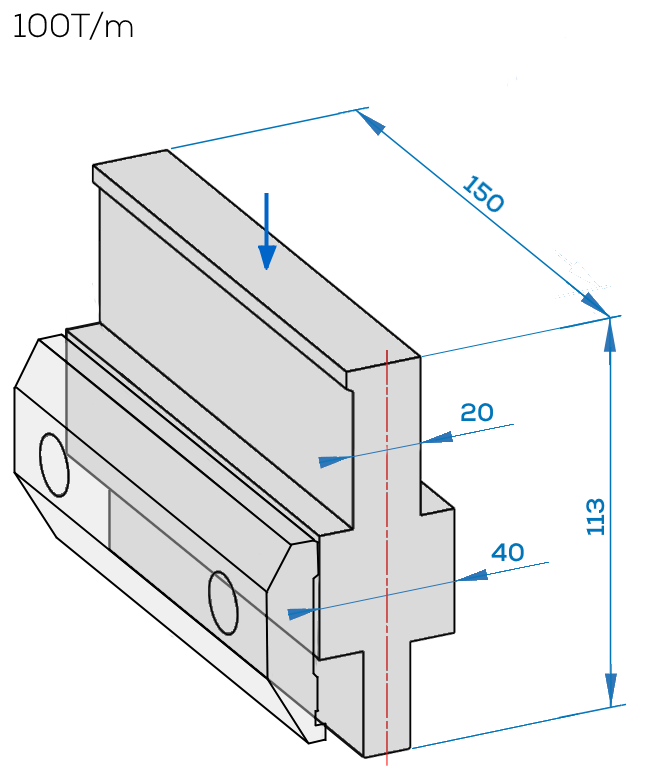 Adaptateur Bystronic<br>S vers Amada