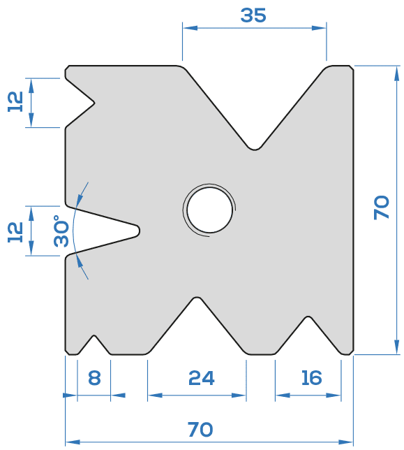 Matrice Multivés M70 <br>Type LVD
