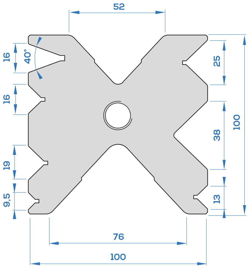 Matrice Multivés PV100 <br>Type HACO