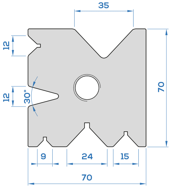 Matrice Multivés PV70 <br>Type HACO